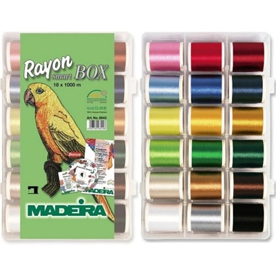 Vyšívací nitě Madeira Rayon Smartbox (18x1000m)
