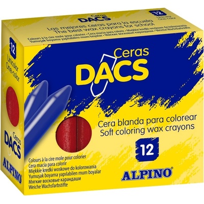 Alpino Balenie 12 voskoviek DACs červená