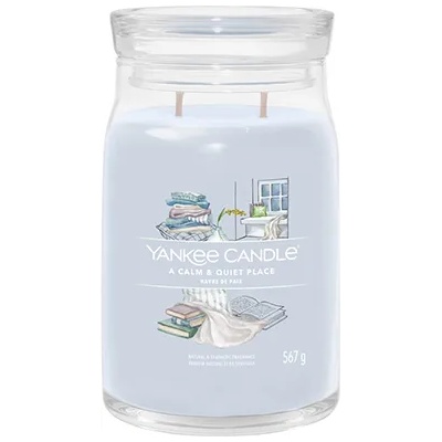 Yankee Candle A Calm & Quiet Place голяма свещ с надпис 567 гр