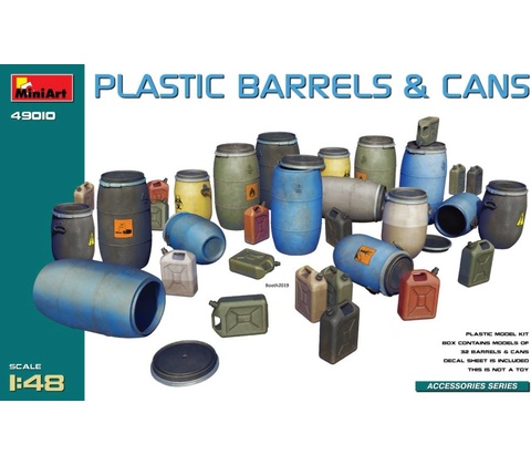 MiniArt Plastic Barrels & Cans 1:48