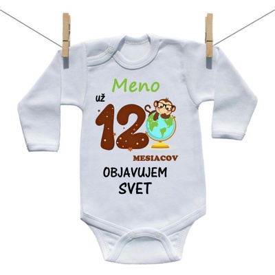 Boodyy Body s dlhým rukávom Už 12 mesiacov objavujem svet