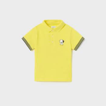 Image 1 of MAYORAL Поло тениска с къс ръкав ситопечат за бебе момче Майорал в лимонено жълто