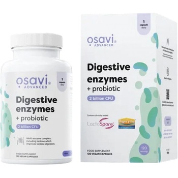 Osavi Digestive Enzymes + Probiotic | Digezyme + LactoSpore [120 капсули]