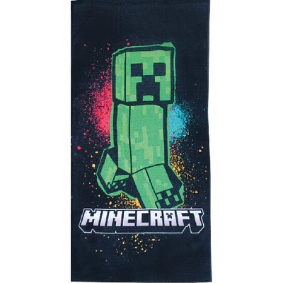 Halantex plážová osuška Minecraft motiv Creeper Graffiti 70 x 140 cm