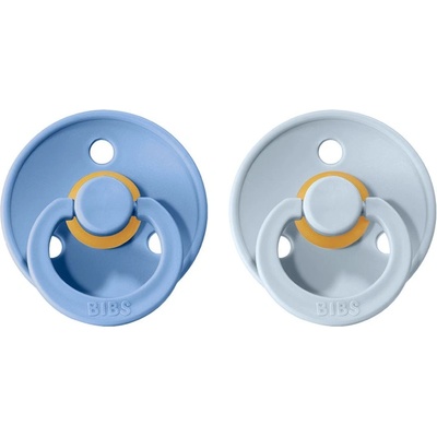 BIBS Colour Natural Rubber Size 2: 6+ months биберон Sky Blue / Baby Blue 2 бр