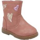 Lehce zateplené kotníkové boty kozačky na zip růžové