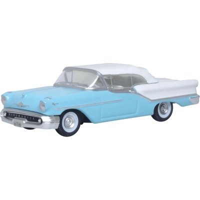 Oxford Oldsmobile 88 Convertible 1957 Roof Up Banff Blue / Alcan White 1:87