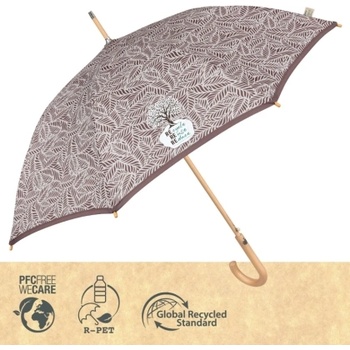 Дамски автоматичен чадър Perletti Green 19114, Кафяв