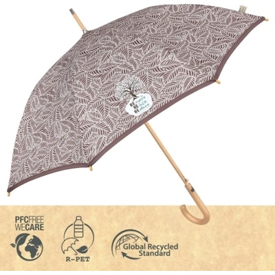 Дамски автоматичен чадър Perletti Green 19114, Кафяв