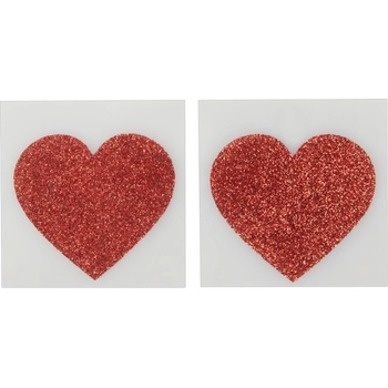 Cottelli Бляскави лепенки за зърна - сърце