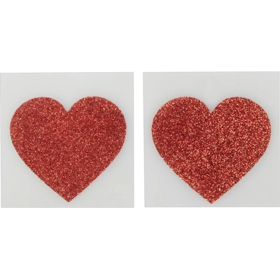 Cottelli Бляскави лепенки за зърна - сърце