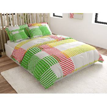 Textilomanie obliečky z mikrosaténu JELANO farebné 70x90 140x200