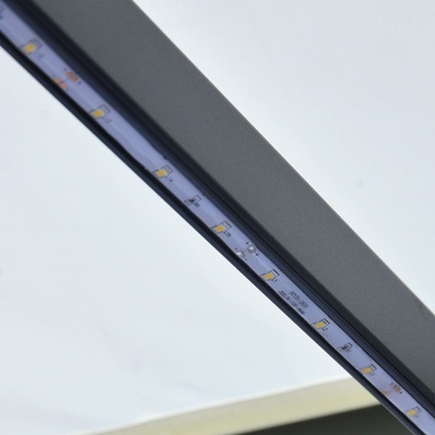 vidaXL Ručně zatahovací markýza s LED světlem 300 x 250 cm krémová