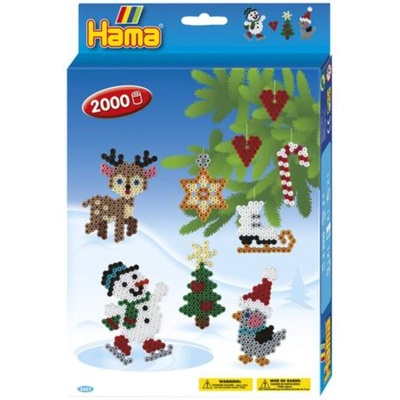 HAMA zažehlovací korálky MIDI - dárkový box - Vánoce - 2000ks