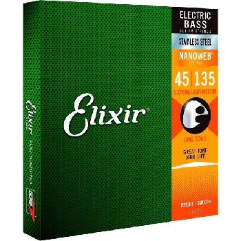 Elixir 14782 NanoWeb Light/Medium 45-135 Струни за 5-струнна бас китара