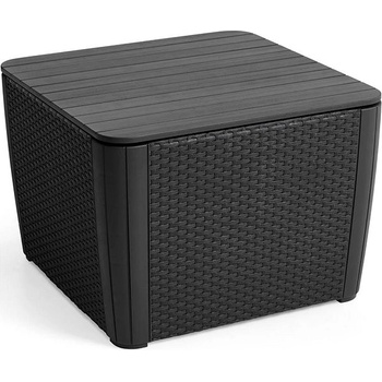 KETER Stůl zahradní s úložným boxem LUZON 43 x 57cm grafit