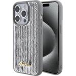 GUESS Калъф за iPhone 15 Pro Max - Guess Sequin Script Metal (GUHCP15XPSFDGSS) - Сребрист