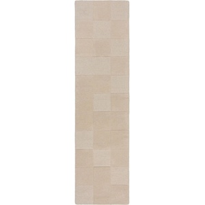 Flair Rugs Бежова ръчно изработена вълнена пътека 60x230 cm Checkerboard - Flair Rugs (503119376090)