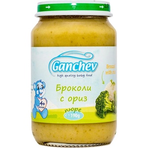 Ганчев пюре броколи с ориз - 190 г