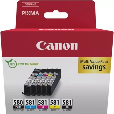 Комплект 5бр. мастилени касети Canon PGI-580 / CLI-581 Multi pack 2078C007AA