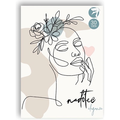 Nadotec s vysokým pasem Elegance 30 DEN béžová