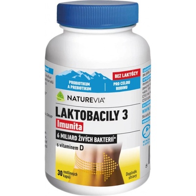 NatureVia Laktobacily 3 Imunita 30 rostlinných kapslí