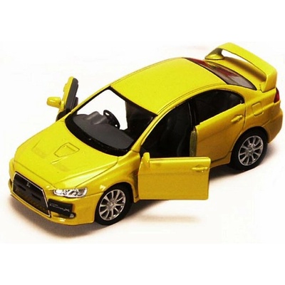 Mitsubishi Lancer Evolution X 2008 žlutá Kinsmart 1:36