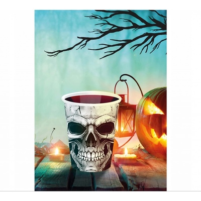 Guirca Papierové poháre Lebka, 240 ml