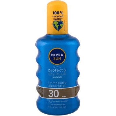 Nivea Sun Protect & Dry Touch Invisible Spray SPF30 водоустойчив невидим слънцезащитен спрей 200 ml