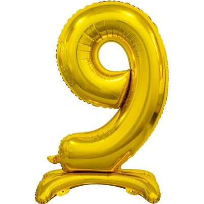Godan Samostojaci fóliový balón 9 zlatý 74 cm