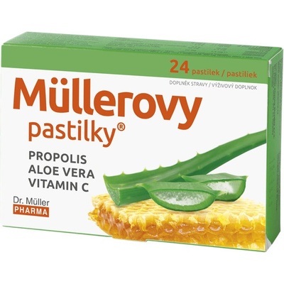 Dr. Müller Müllerove Pastilky PROPOLIS ALOE VERA Vitamín C 24 ks
