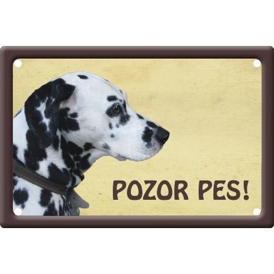 Plechová psí cedule, Dalmatin, Pozor pes