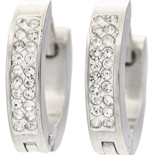 BRUNOshop.cz Náušnice kroužky s kamínky 1,4 cm S4410