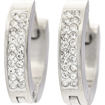 BRUNOshop.cz Náušnice kroužky s kamínky 1,4 cm S4410