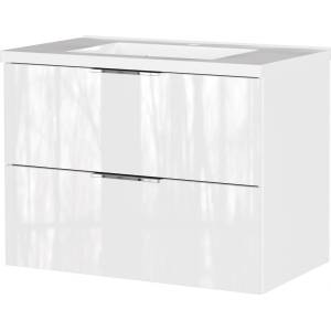 Germania Бял гланцов стенен шкаф за мивка 81x61 cm Celano - Germania (9085-84)