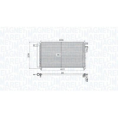 Kondenzátor, klimatizace MAGNETI MARELLI 350203961000