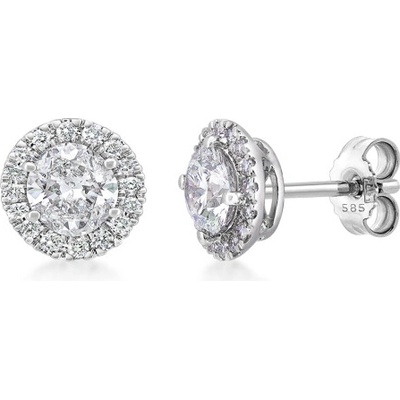 SOFIA DIAMONDS zlaté náušnice s laboratorními diamanty 1,7 ct DE/VS+ LABGER1000576WG