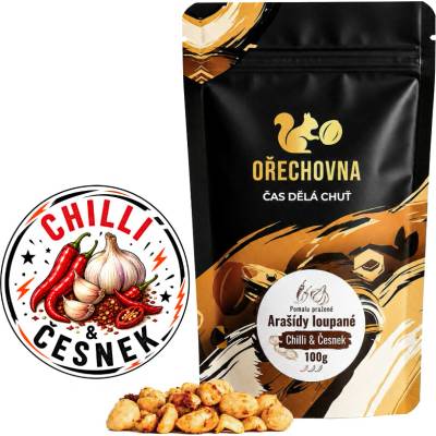 Ořechovna Arašídy Med chilli & česnek 100 g