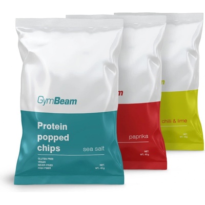 GymBeam Proteínové čipsy morská soľ 40 g