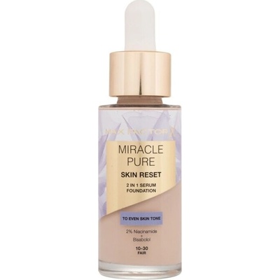Max Factor Miracle Pure Skin Reset 2in1 Serum Foundation 60-80 Light To Medium 30 ml