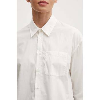 APC Памучна риза A. P. C. chemise boyfriend brodee дамска в бяло със свободна кройка с класическа яка COEVD. F12550 (COEVD.F12550)