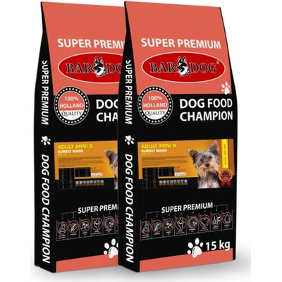 Bardog Adult Mini 24/13 Kuřecí pro malá plemena 2 x 15 kg