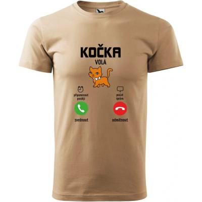 Dobrý Triko pánské tričko Kočka volá Písková