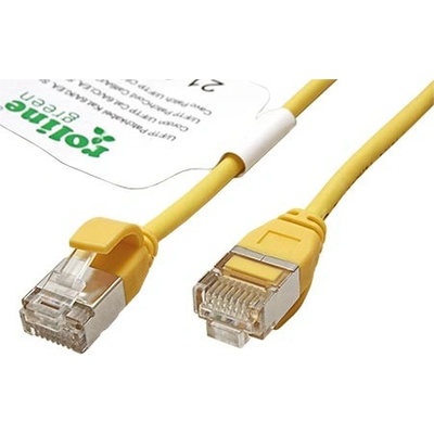 Roline 21.44.3327 U/FTP patch, kat. 6a, tenký, LSOH, 5m, žlutý
