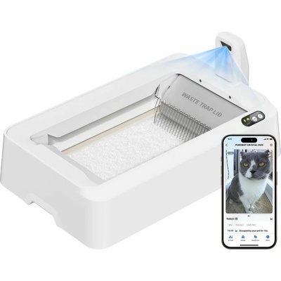 PetKit Purobot Crystal Duo Inteligentná samočistiaca toaleta 82 x 50,7 x 33,4 cm