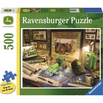 Ravensburger Пъзел Ravensburger от 500 XXL части - John Deere: Работно Място (16838)