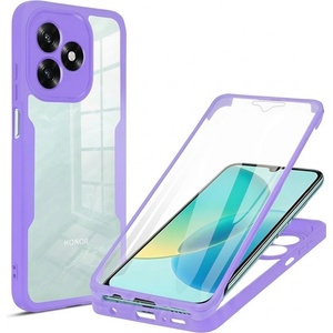 Techsuit Калъф за Honor X5c Plus - Techsuit ColorVerse 360 Series + Протектор - Лилав