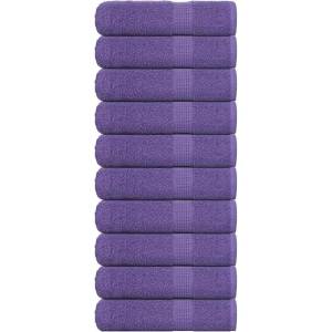 vidaXL Кърпи за душ FROGN 10 бр. Лилави 70x140 см 360 г/м2 (136883)