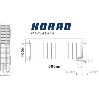 Korad Radiators 33VKP 400 x 600 mm