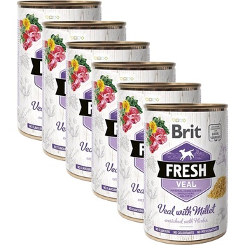 Brit Консерва Brit Fresh Телешко с просо 6 x 400 г
